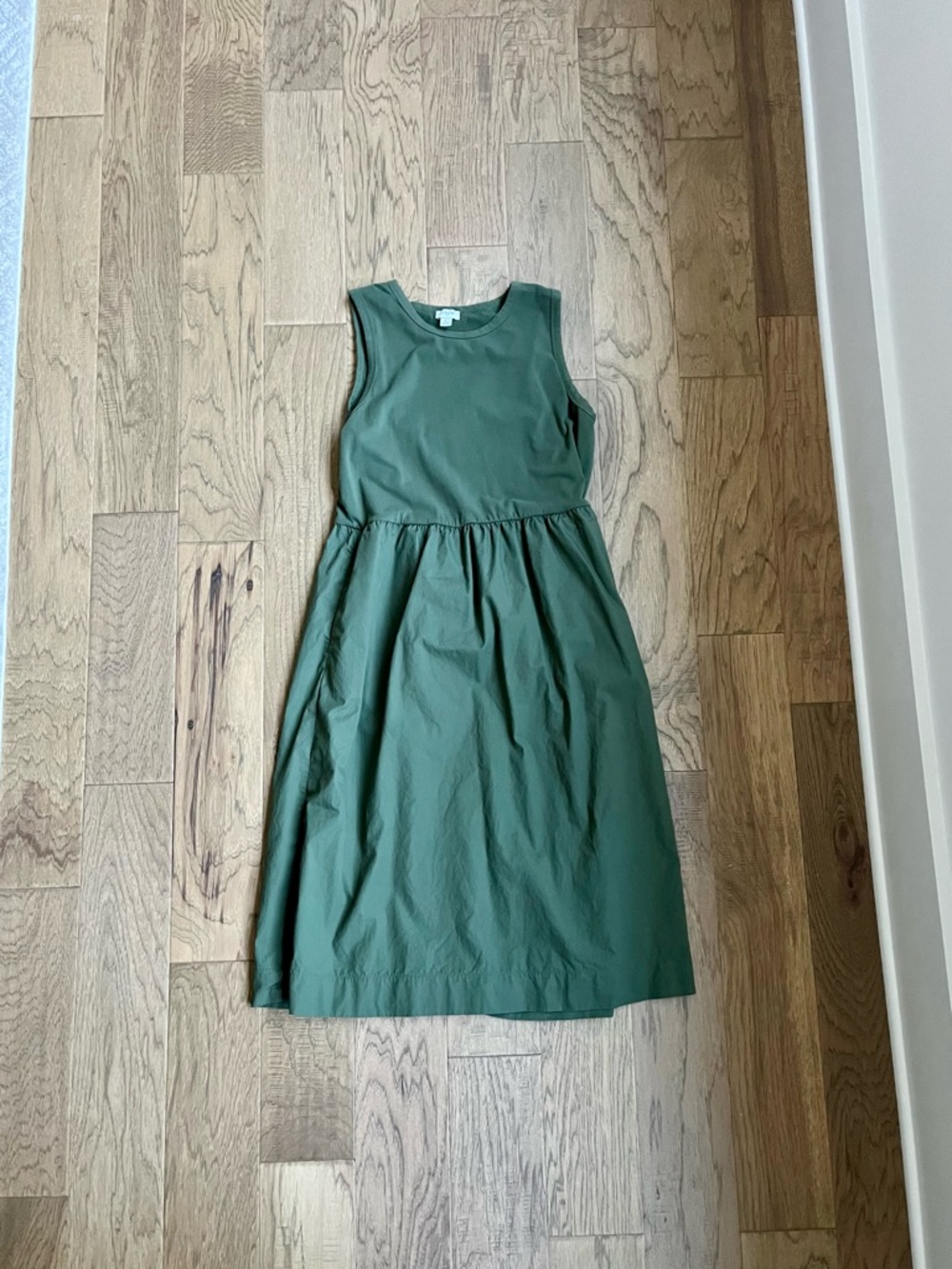 J.Crew Factory high neck mix knit dress in olive